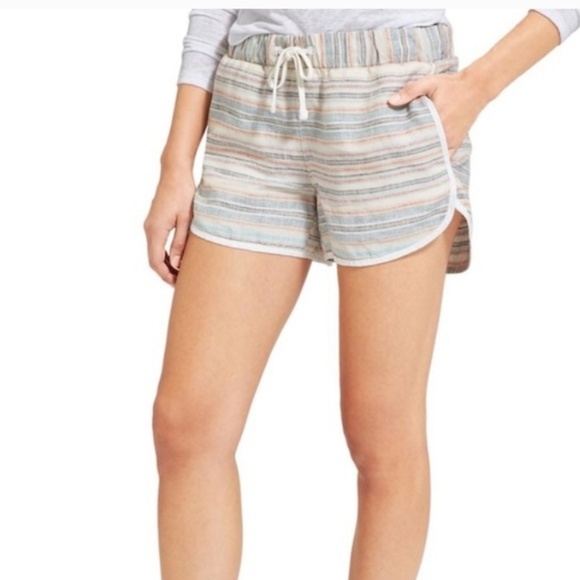 Athleta Pants - Athleta Jacquard Shorts 100% Linen
